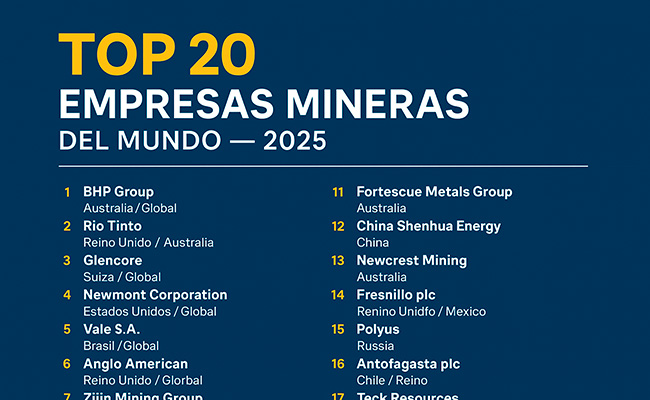 Ranking de empresas mineras del 2025